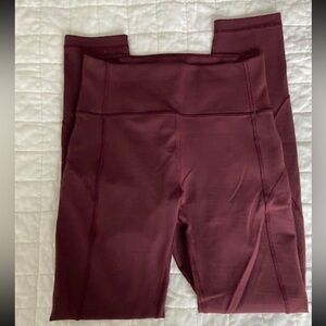 Lululemon In Movement Tight 25" *Everlux Maroon